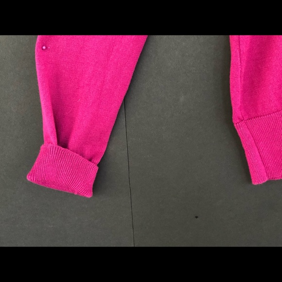 Loft Plum Cardigan Rhinestone Front Button Sweater - Picture 5 of 12